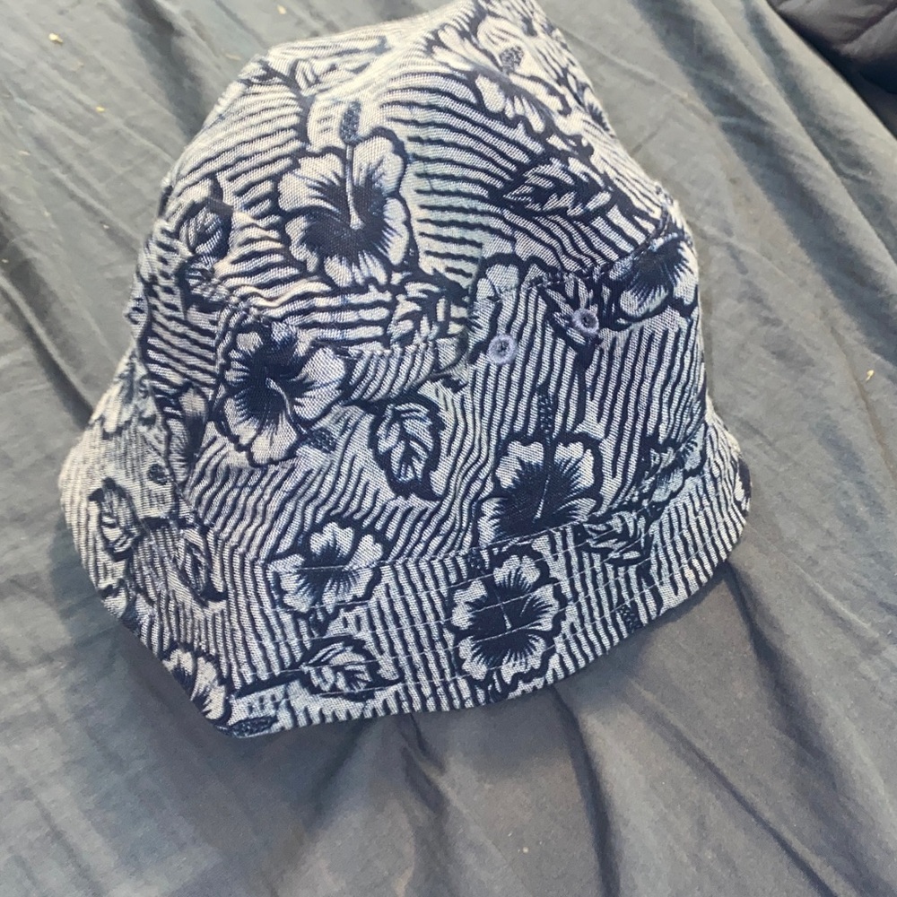 Janie and Jack Navy Floral Bucket Hat